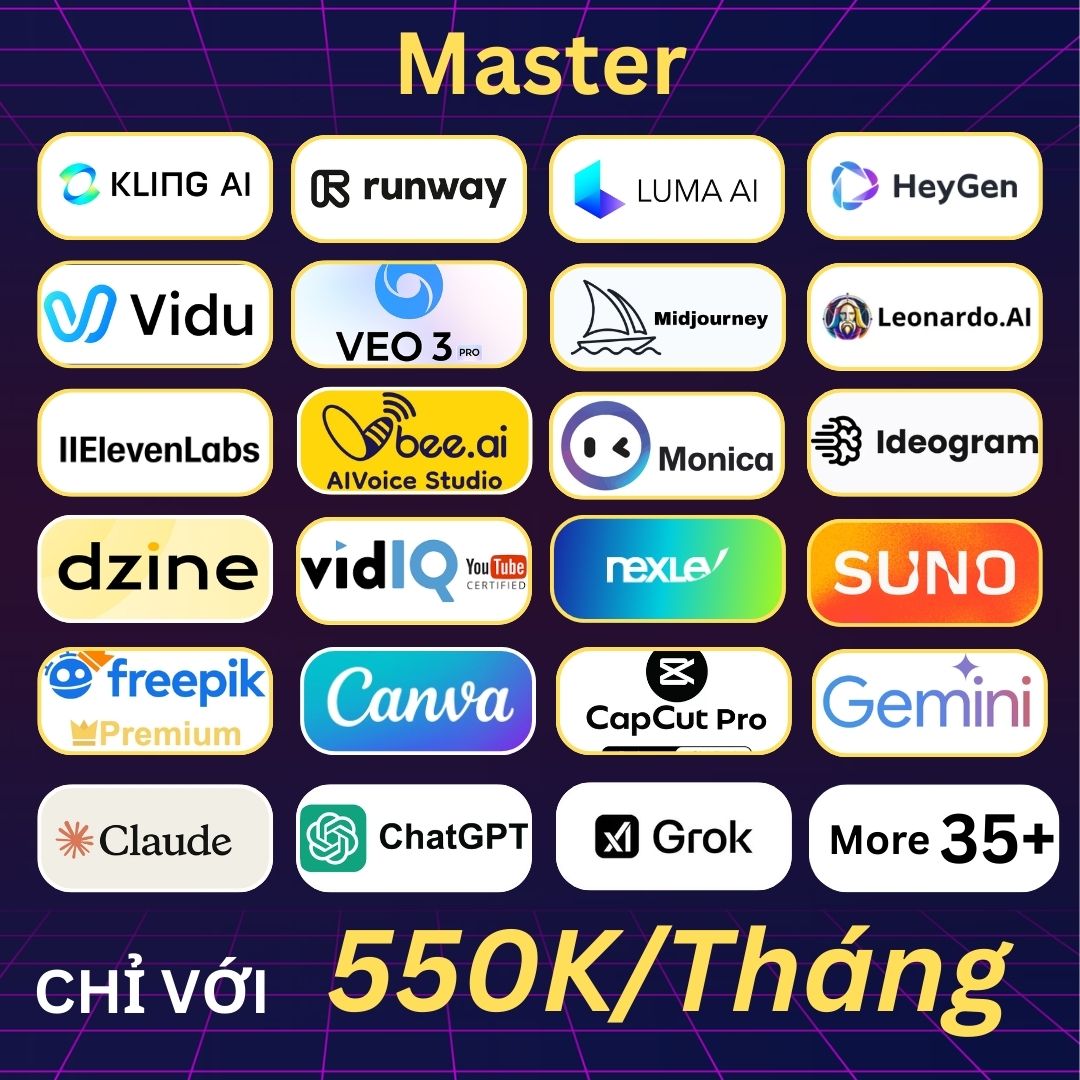 Danh Sách App Trong Combo Master